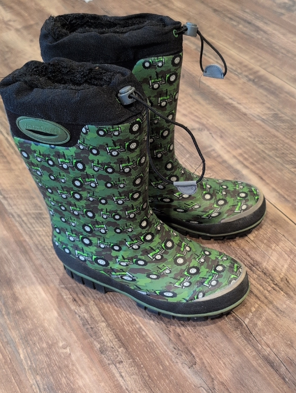 Boys Tractor Insulated Rain Boots
